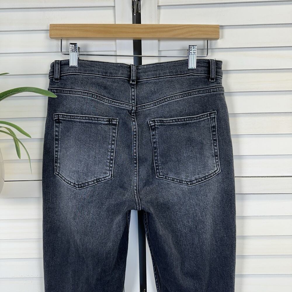 Reformation Jeans High and Skinny Crop Avalon Black Wash Pants Organic Size 28 - Picture 6 of 10
